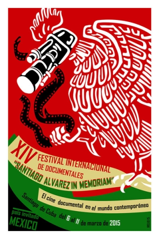 Poster for the 2015  14th International Documentary Festival Santiago Álvarez in Memoriam